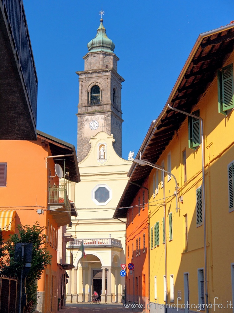 Candelo (Biella, Italy) - Looking toward the Church of Saint Lawrence in dei Campi street